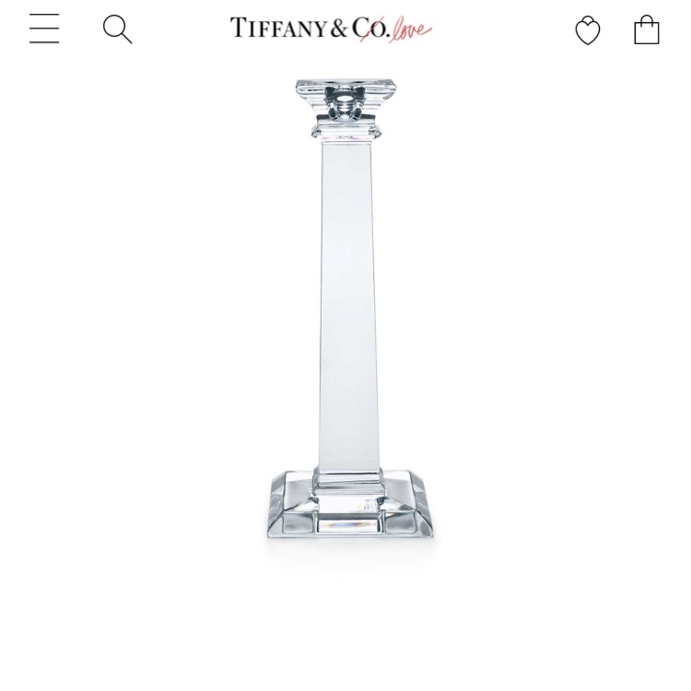 New Tiffany & Co crystal candlestick holders (2)